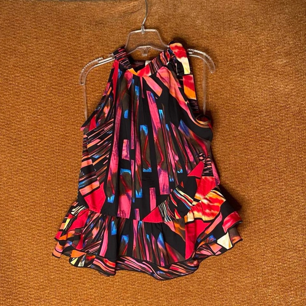 NWOT Hello Miss Sleeveless Neon Top, Size L.